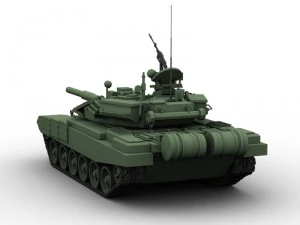 t 90 battle tank 3D Model