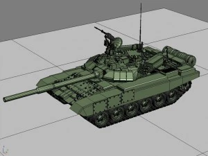 t 90 battle tank 3D Model