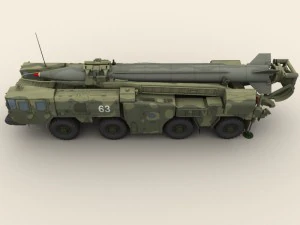 scud b missile launcher 3D Model