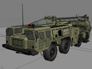 scud b missile launcher 3D Model