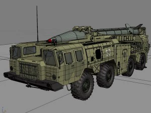 scud b missile launcher 3D Model