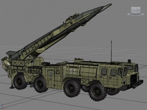 scud b missile launcher 3D Model