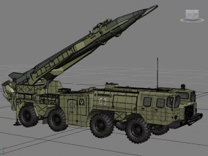 scud b missile launcher 3D Model