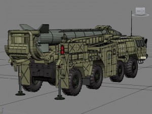 scud b missile launcher 3D Model