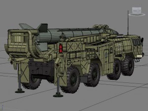 scud b missile launcher 3D Model