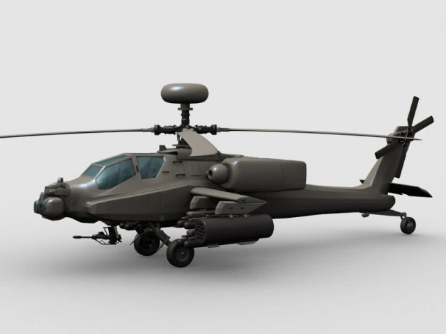 apache helicopter 3D Model .c4d .max .obj .3ds .fbx .stl .blend 