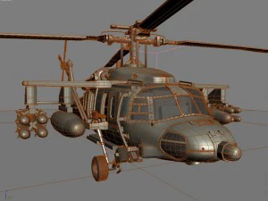 helic&oacute;ptero Blackhawk Modelo 3D