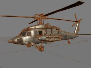 helic&oacute;ptero Blackhawk Modelo 3D