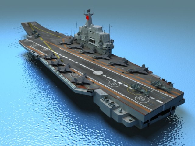 liaoning aircraft carrier Model 3D .c4d .max .obj .3ds .fbx .stl .blend 