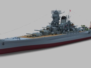 japanese battleship yamato 3D Model