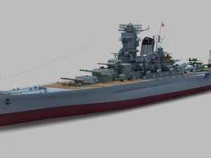 La corazzata giapponese Yamato Modello 3D