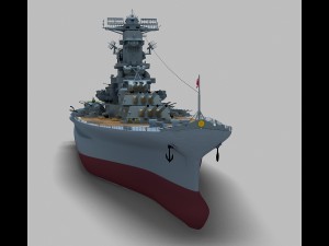 japanese battleship yamato 3D Model