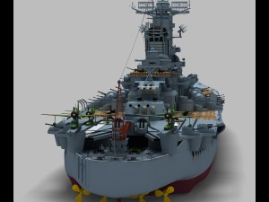 japanese battleship yamato 3D Model
