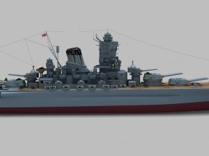 japanese battleship yamato 3D Model