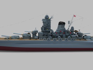 japanese battleship yamato 3D Model