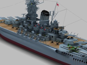 japanese battleship yamato 3D Model