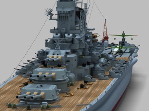 japanese battleship yamato 3D Model