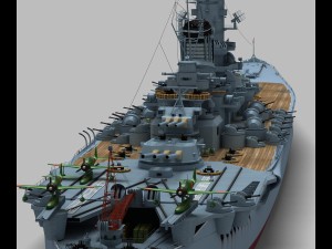 japanese battleship yamato 3D Model