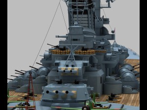 japanese battleship yamato 3D Model