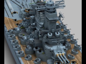 japanese battleship yamato 3D Model