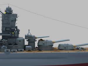 japanese battleship yamato 3D Model