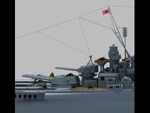 japanese battleship yamato 3D Model