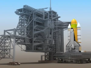 シャトル発射台 3Dモデル