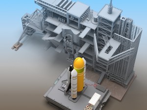 shuttle launch pad 3D Модель