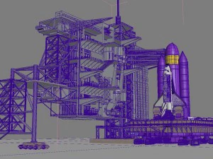 shuttle launch pad 3D Model