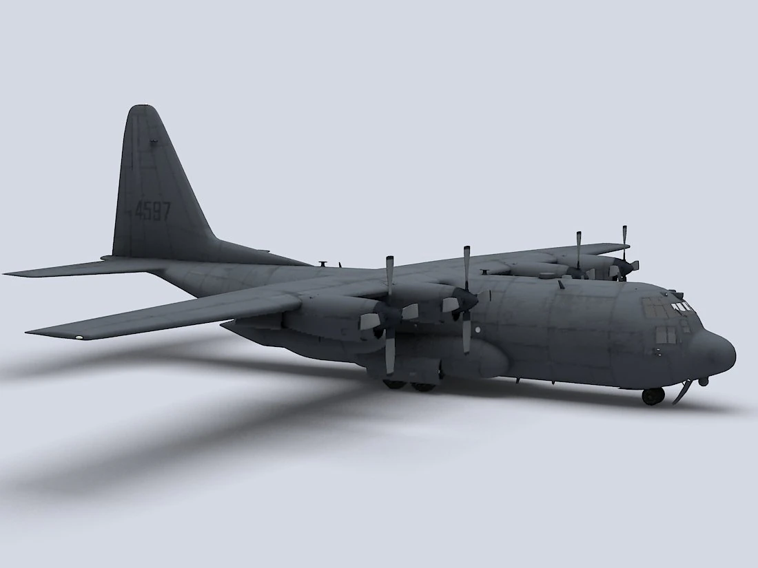 c-130 3D Model .c4d .max .obj .3ds .fbx .stl .blend 