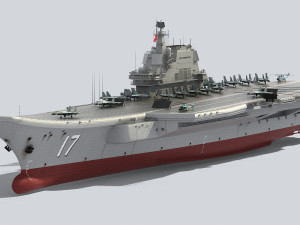 CV-17 Shandong Chinese aircraft carrier 3D Model