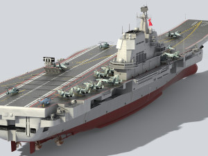 CV-17 Shandong Chinese aircraft carrier 3D Model