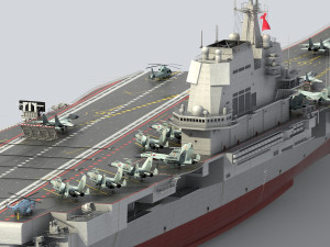 CV-17 Shandong Chinese aircraft carrier 3D Model