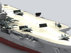 CV-17 Shandong Chinese aircraft carrier 3D Model