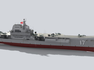 CV-17 Shandong Chinese aircraft carrier 3D Model