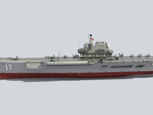 CV-17 Shandong Chinese aircraft carrier 3D Model