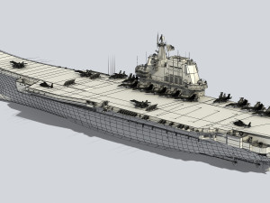 CV-17 Shandong Chinese aircraft carrier 3D Model