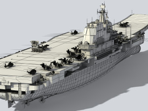 CV-17 Shandong Chinese aircraft carrier 3D Model