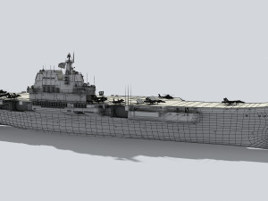 CV-17 Shandong Chinese aircraft carrier 3D Model