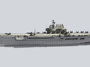 CV-17 Shandong Chinese aircraft carrier 3D Model