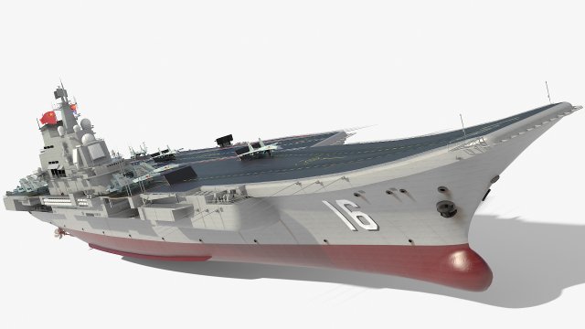 Chinese aircraft carrier CV-16 Liaoning High Detailed Modèle 3D .c4d .max .obj .3ds .fbx .stl .blend 