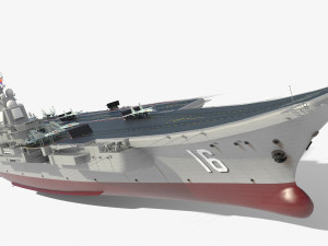 Chinese aircraft carrier CV-16 Liaoning High Detailed 3D Model