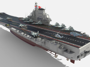 Chinese aircraft carrier CV-16 Liaoning High Detailed Modèle 3D
