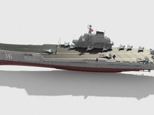 Chinese aircraft carrier CV-16 Liaoning High Detailed Modèle 3D