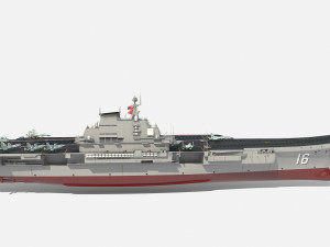 Chinese aircraft carrier CV-16 Liaoning High Detailed Modèle 3D