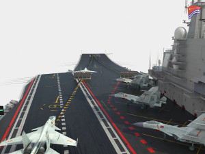 Chinese aircraft carrier CV-16 Liaoning High Detailed Modèle 3D