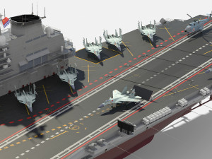 Chinese aircraft carrier CV-16 Liaoning High Detailed Modèle 3D