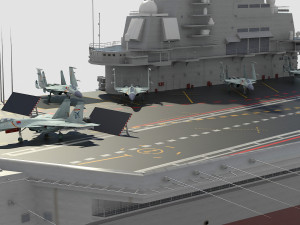 Chinese aircraft carrier CV-16 Liaoning High Detailed Modèle 3D