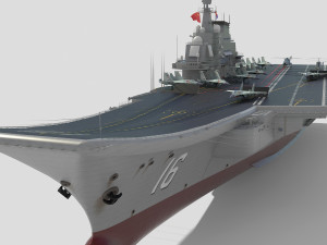 Chinese aircraft carrier CV-16 Liaoning High Detailed Modèle 3D