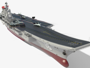 Chinese aircraft carrier CV-16 Liaoning High Detailed Modèle 3D